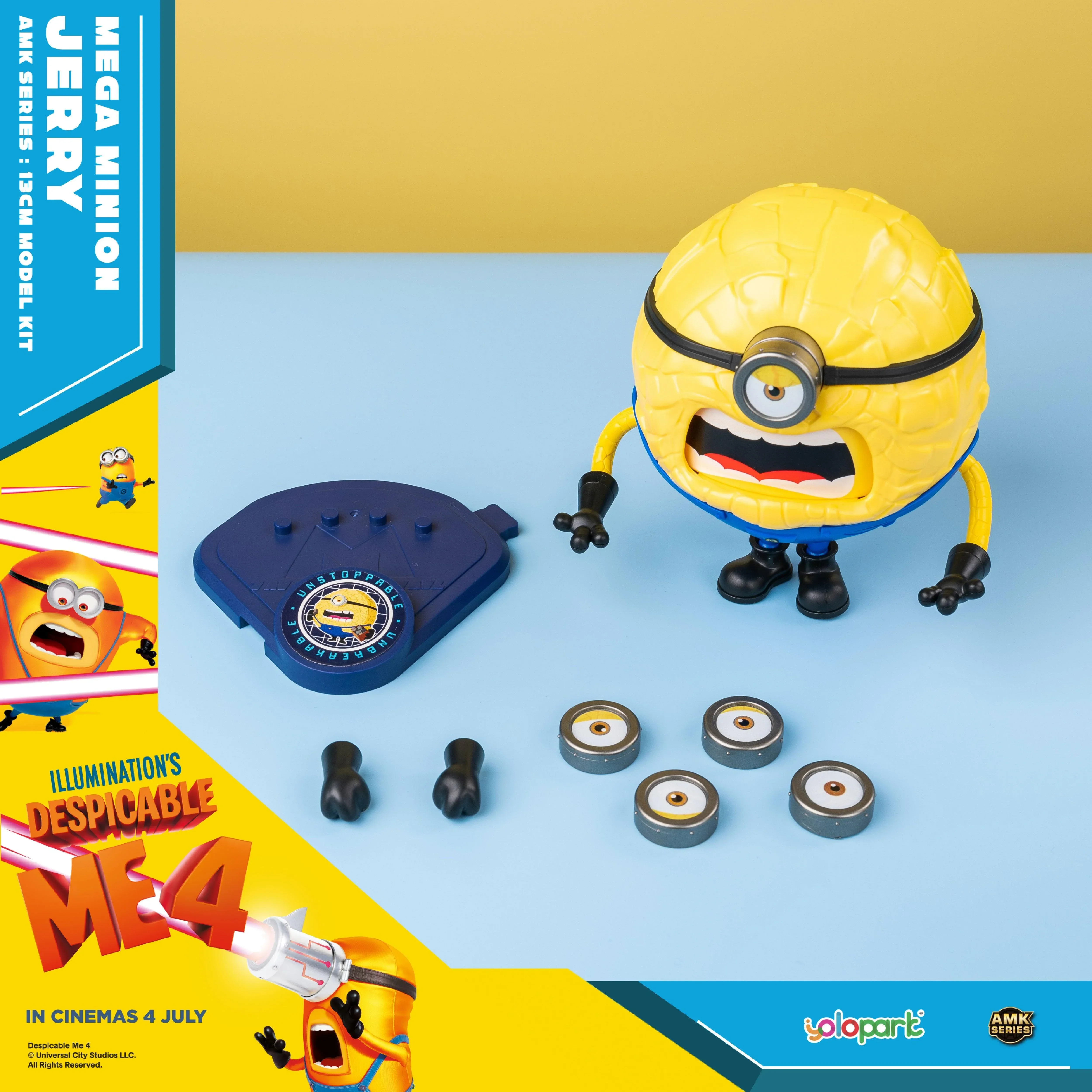Despicable Me 4 - 12cm Mega Minion Jerry Model Kit - Image 8