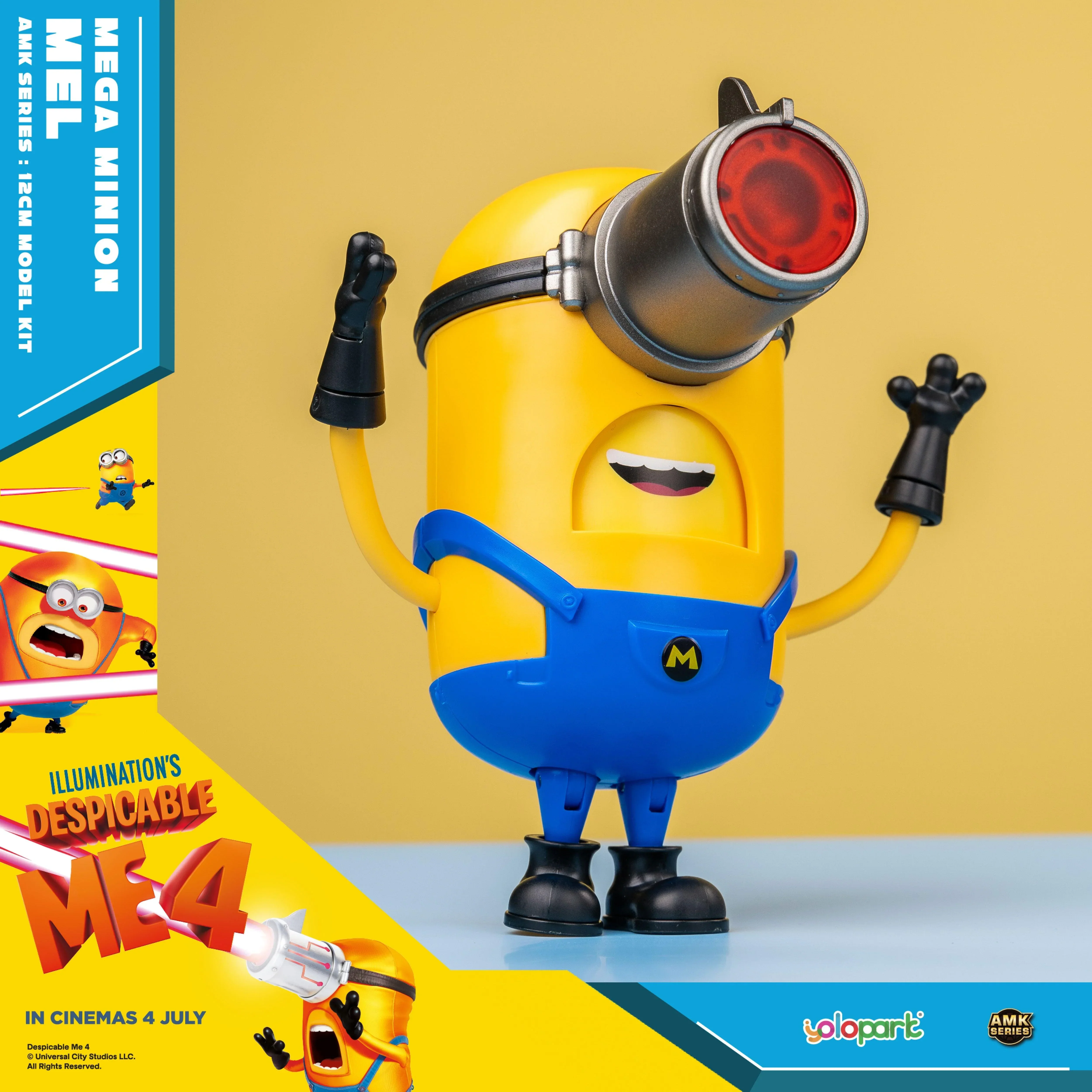 Despicable Me 4 - 12cm Mega Minion Mel Model Kit - Image 4