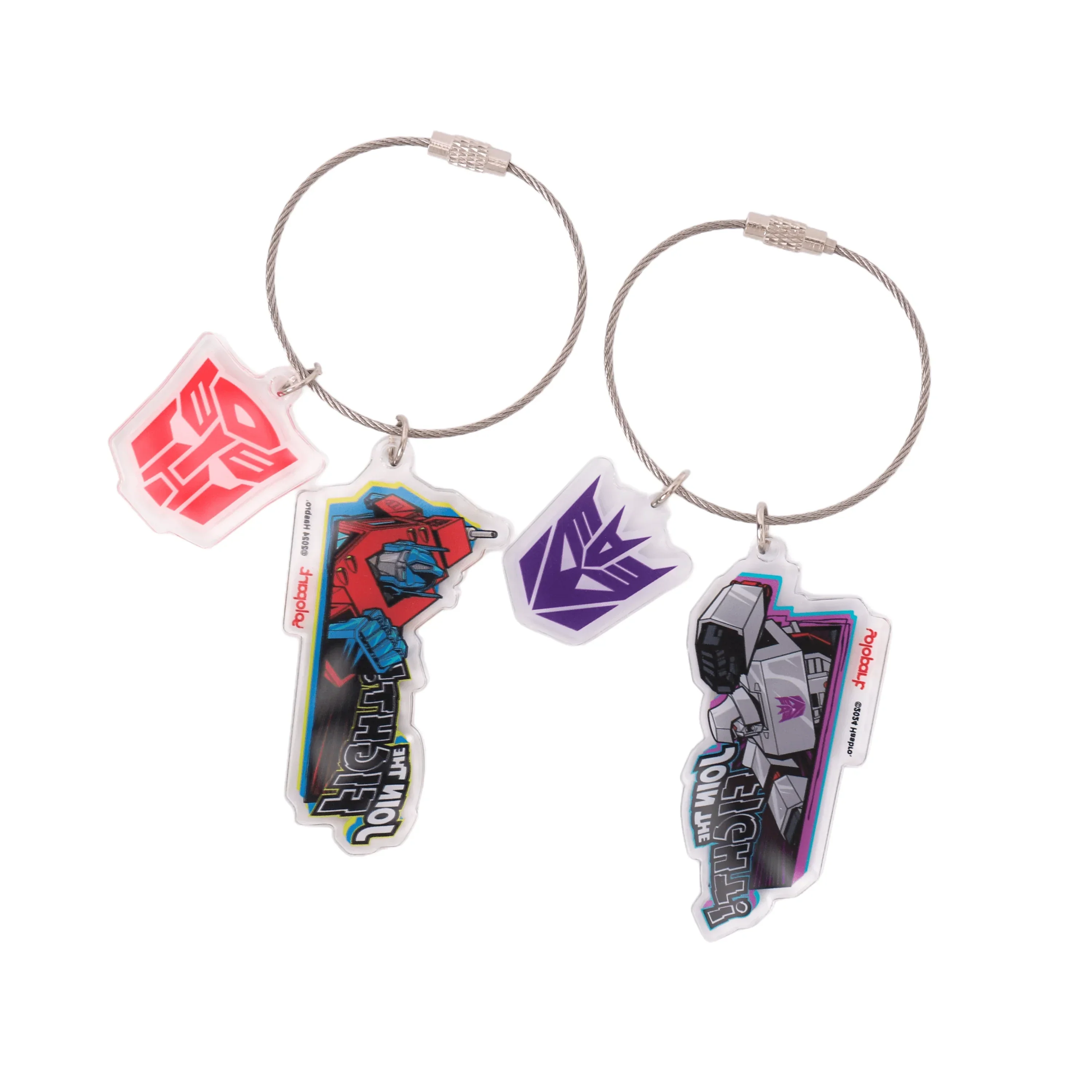 Transformers G1 Acrylic Keychain - Optimus Prime & Megatron